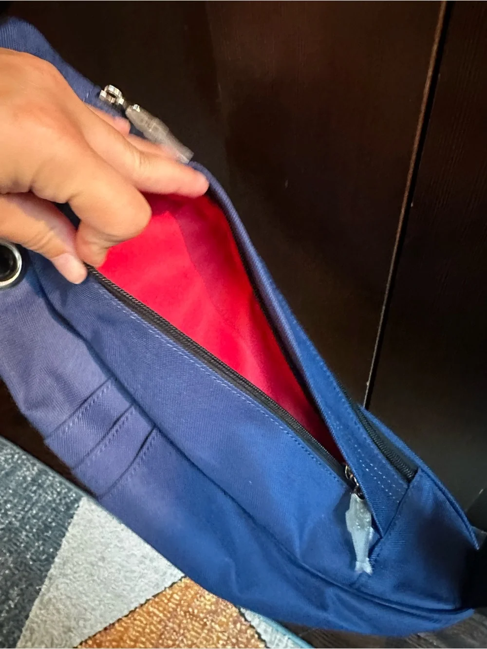 Blue Shark-Accent Crossbody Sling Bag/ Fanny pack
